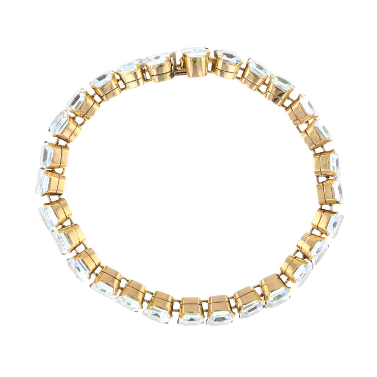 56 Carat Aquamarine Gold Bracelet