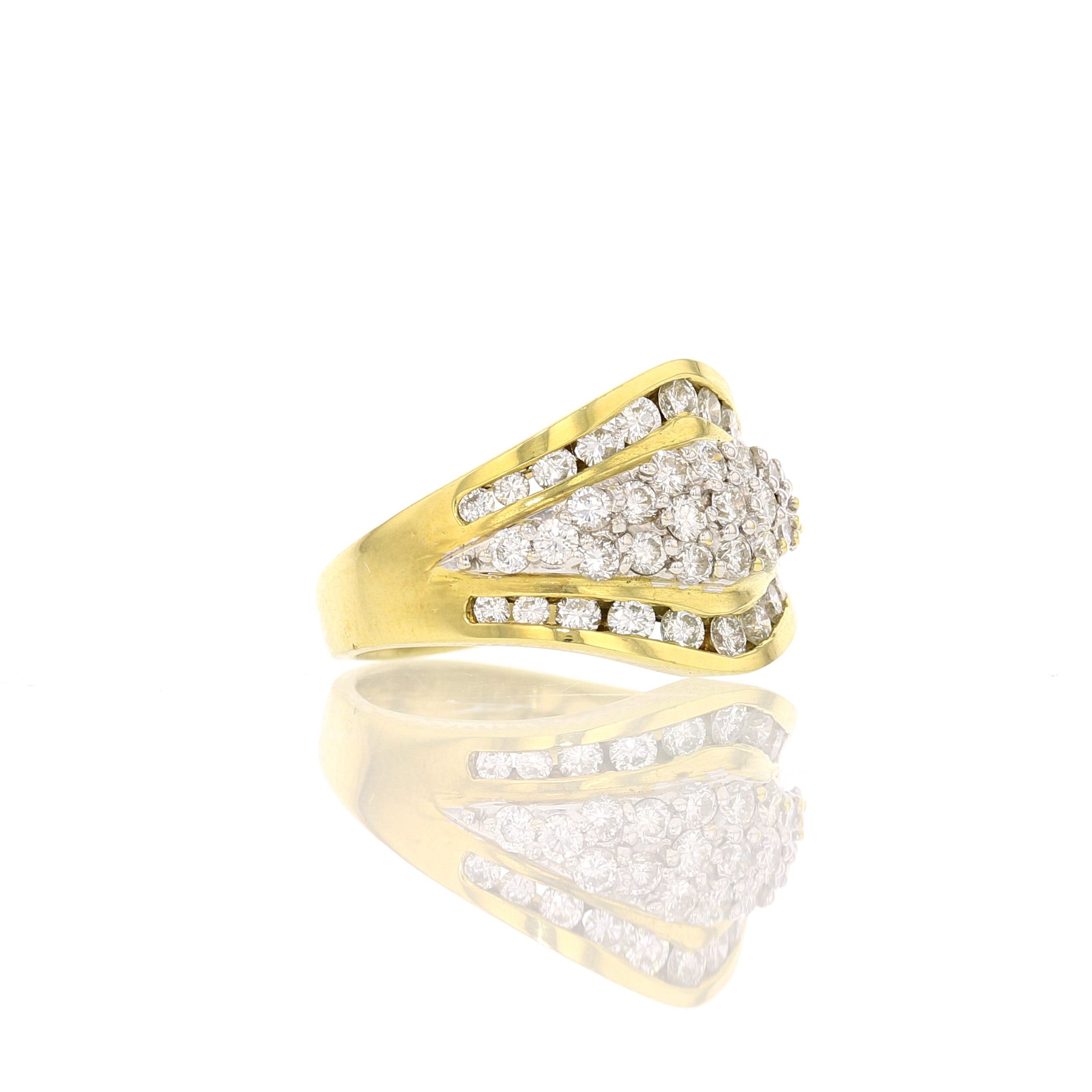 18K Yellow Gold Vintage Diamond Ring - David's Antiques & Jewelry