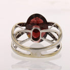 White Gold Mozambique Garnet and Diamond Ring - David's Antiques & Jewelry