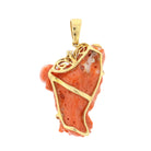 Coral & Diamond Jester Pendant - David's Antiques & Jewelry