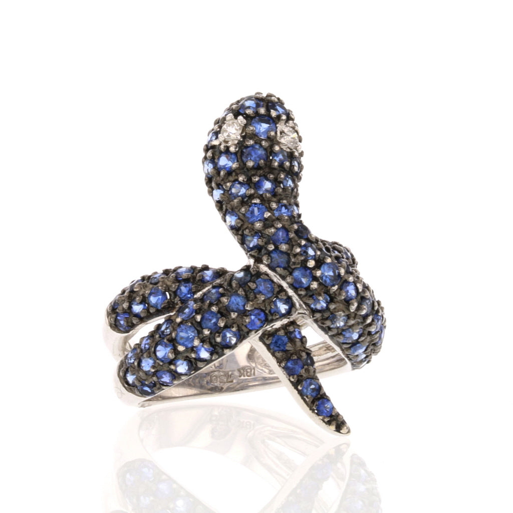 Blue Sapphire Snake Ring - David's Antiques & Jewelry