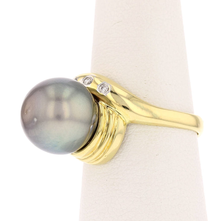 Vintage Pearl Diamond Ring