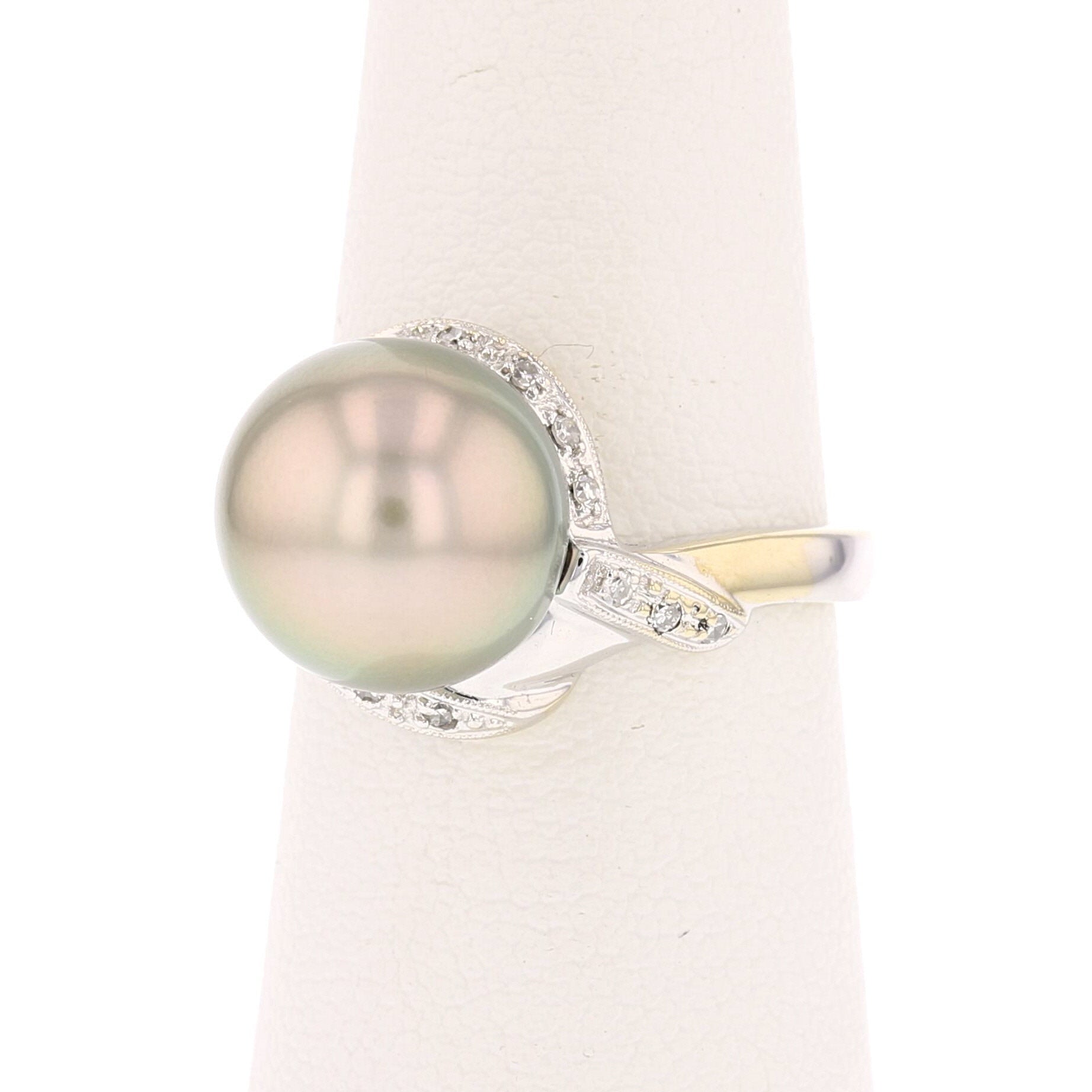 Tahitian Pearl, Diamond Ring - David's Antiques & Jewelry