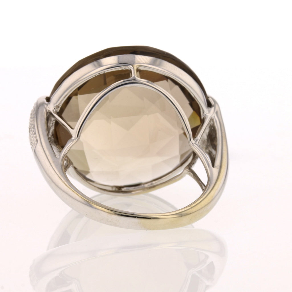 Round Smoky Quartz Ring