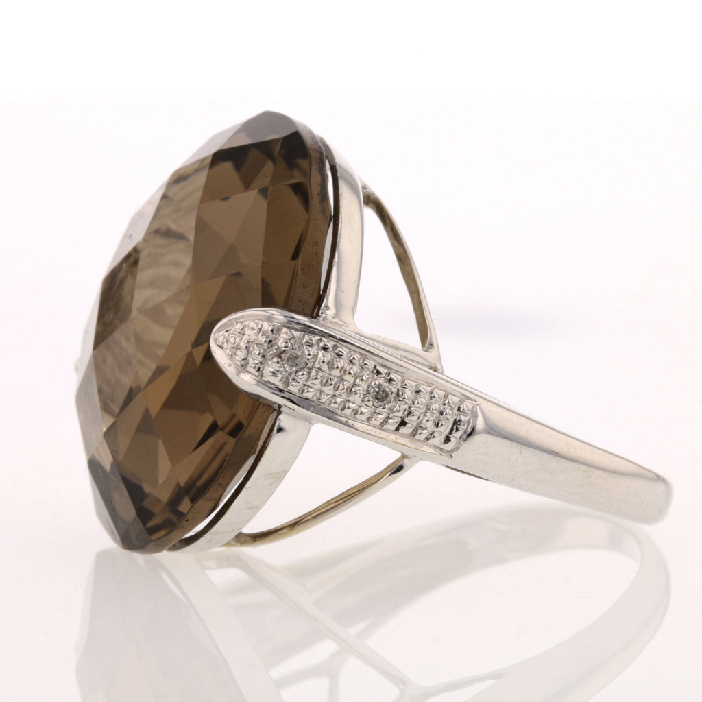 Round Smoky Quartz Ring