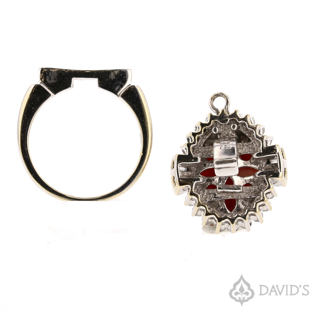 Shank and back view of the pendant 