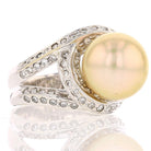 Gold Pearl Diamond Ring - David's Antiques & Jewelry