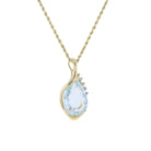 Aqua Deco Style Pendant - David's Antiques & Jewelry