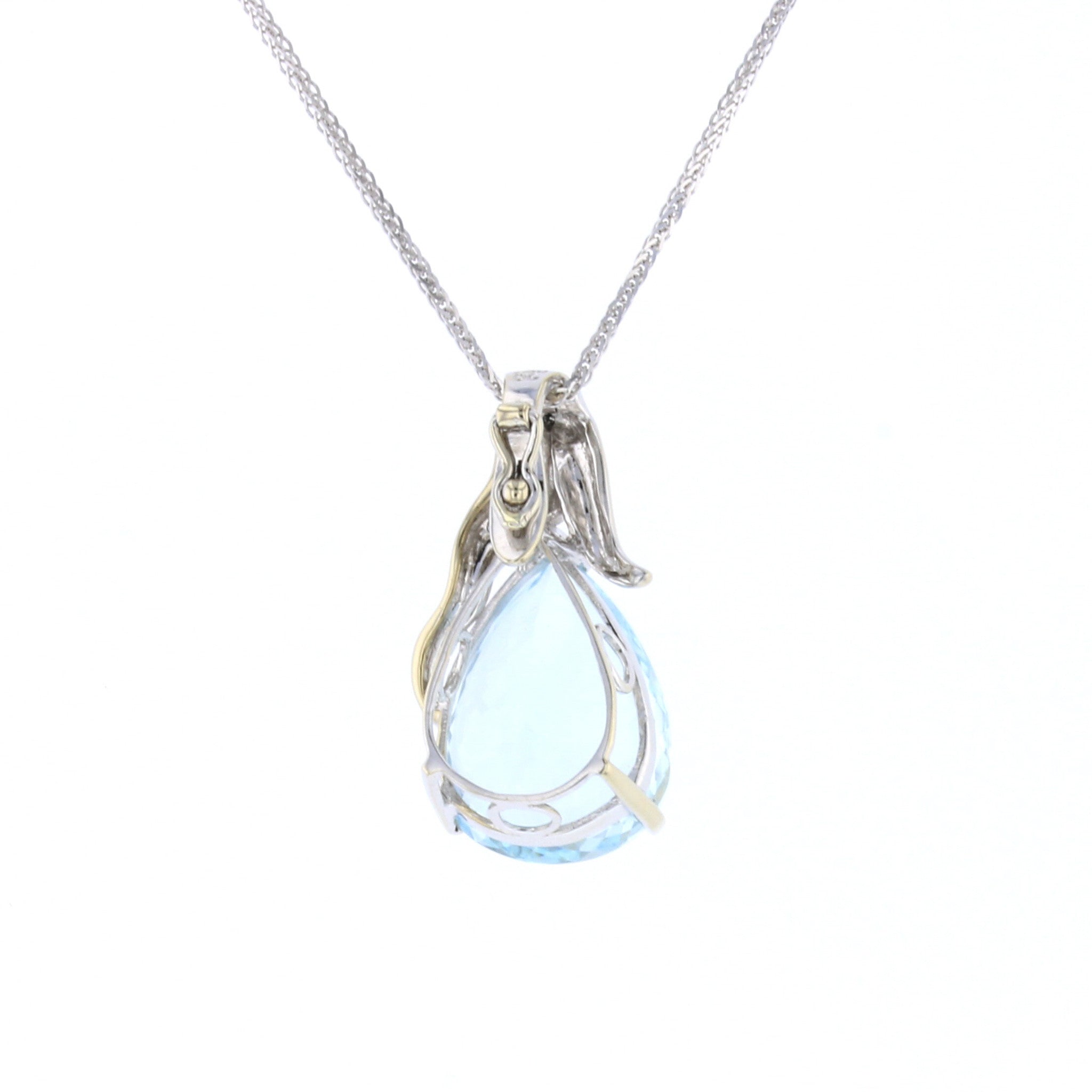 Pear Aqua White Gold - David's Antiques & Jewelry