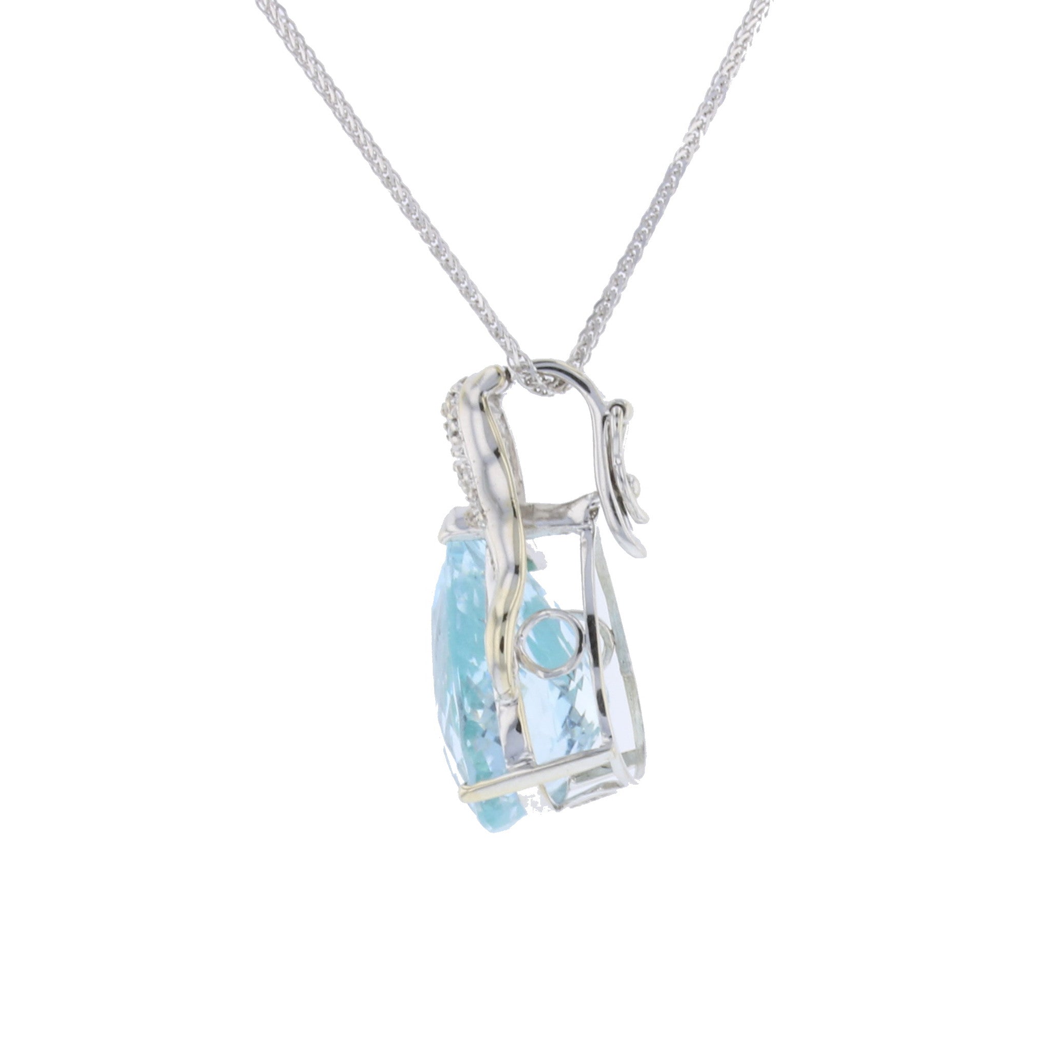 Pear Aqua White Gold - David's Antiques & Jewelry