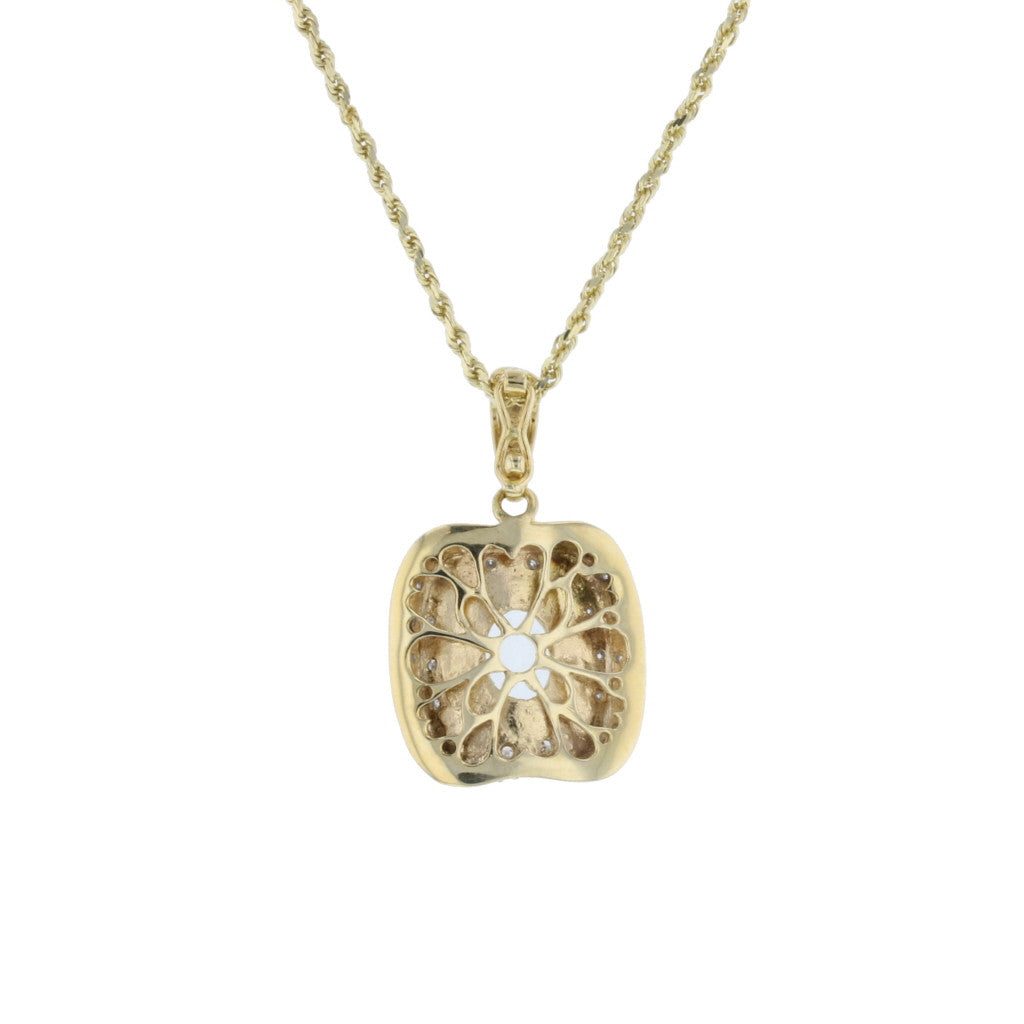 Aqua on a Diamond Pillow - David's Antiques & Jewelry