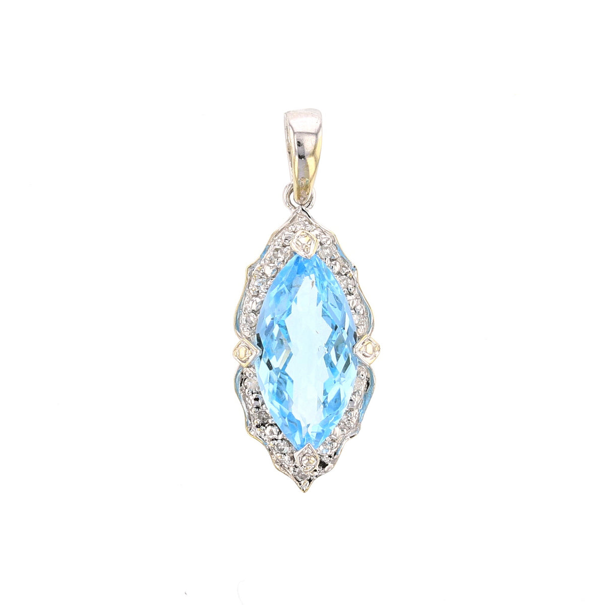 Topaz & Diamond Gold Pendant