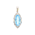 Topaz & Diamond Gold Pendant - David's Antiques & Jewelry