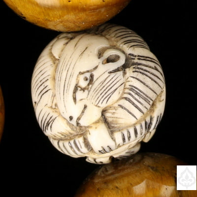 One of the netsuki beads close up