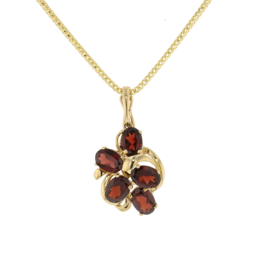 Abstract Flower Garnet - David's Antiques & Jewelry