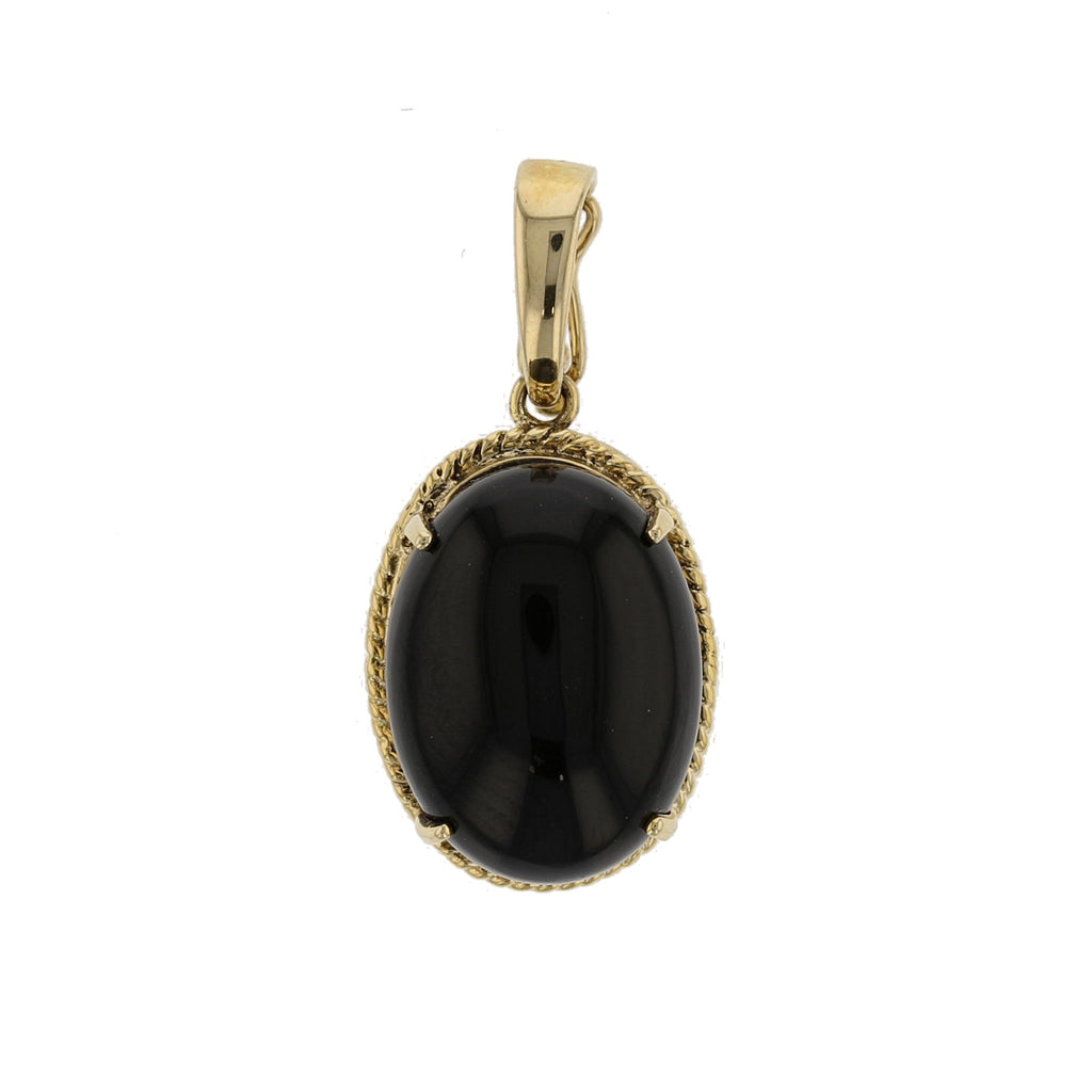 Black Onyx Pendant - David's Antiques & Jewelry