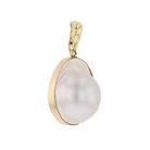 14K Yellow Gold South Sea Mobe Pearl Pendant - David's Antiques & Jewelry
