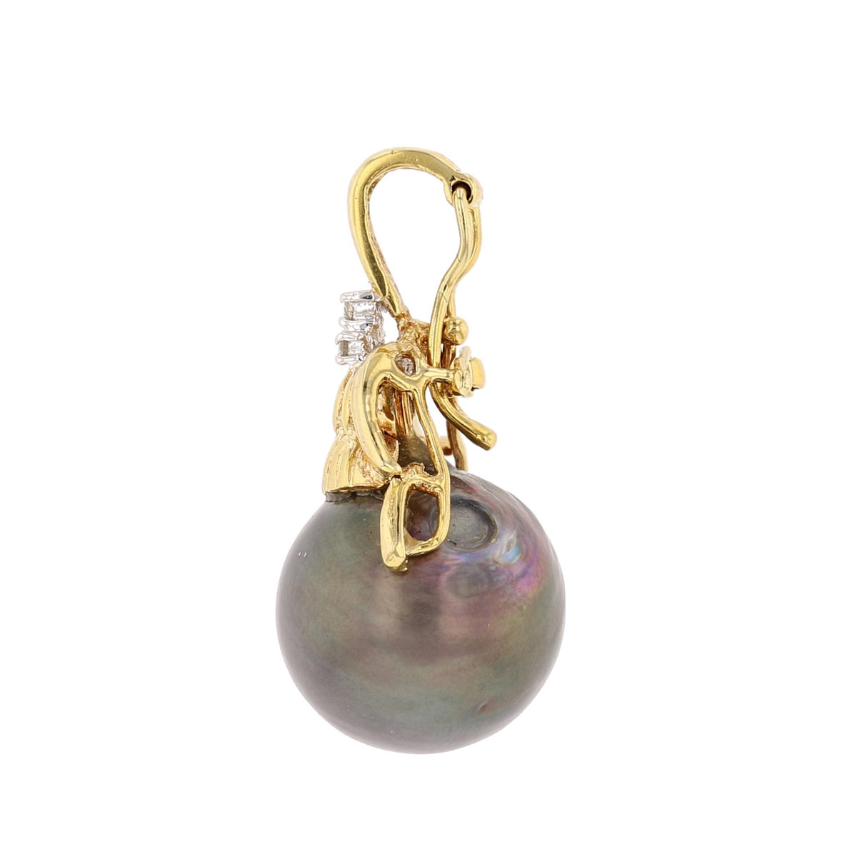 Radiant Tahitian Pearl & Diamond Pendant