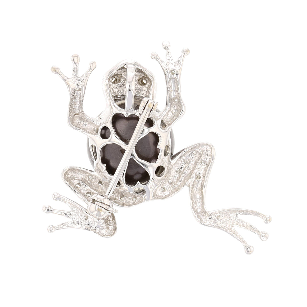 Pearl & Diamond Frog Pendant