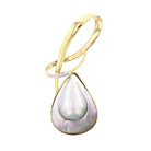 14Kt YG Mobe Pearl & Diamond Pendant - David's Antiques & Jewelry