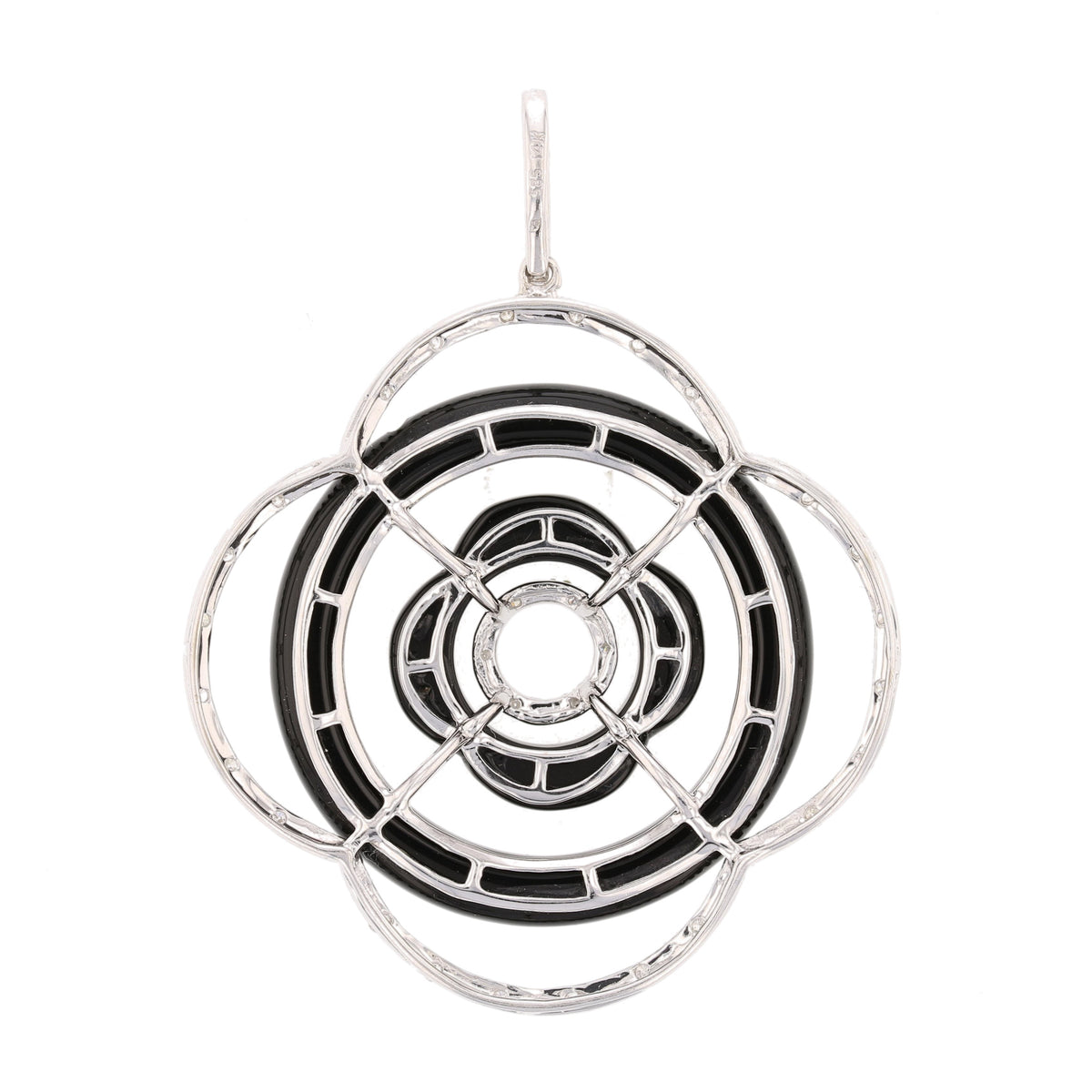 Onyx  & Diamond Pendant