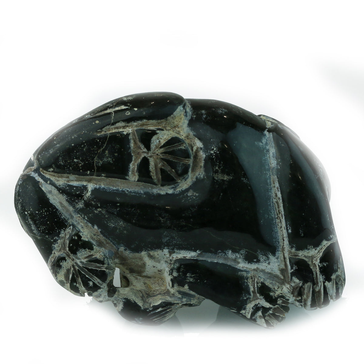 Unfinished Jade Carving of Mother and Child Foo Lioness - David's Antiques & Jewelry