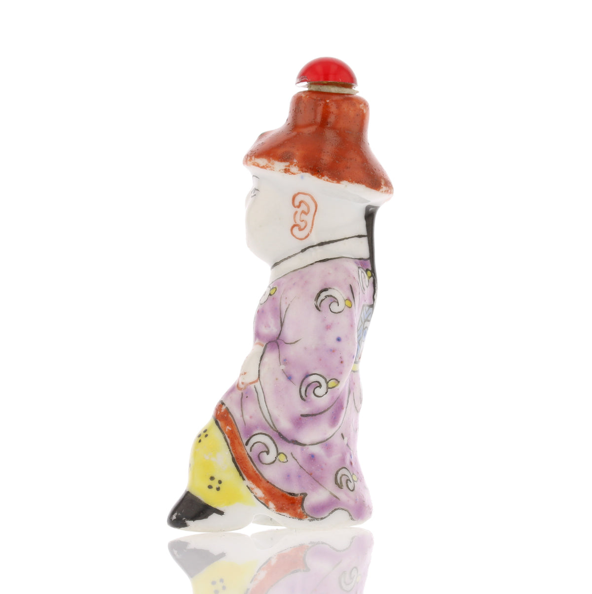 Antique Hand-Painted Porcelain Snuff Bottle