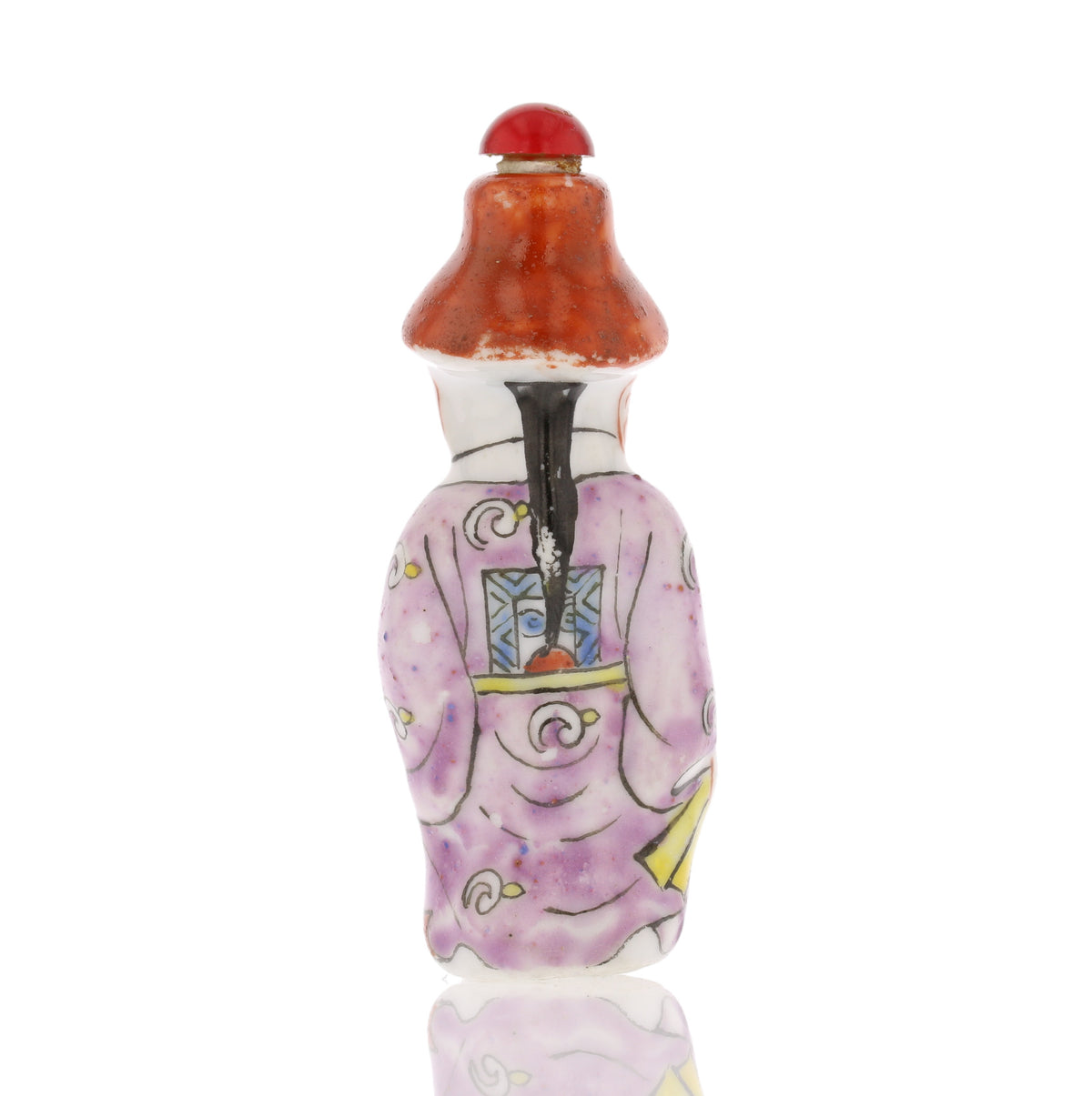 Antique Hand-Painted Porcelain Snuff Bottle