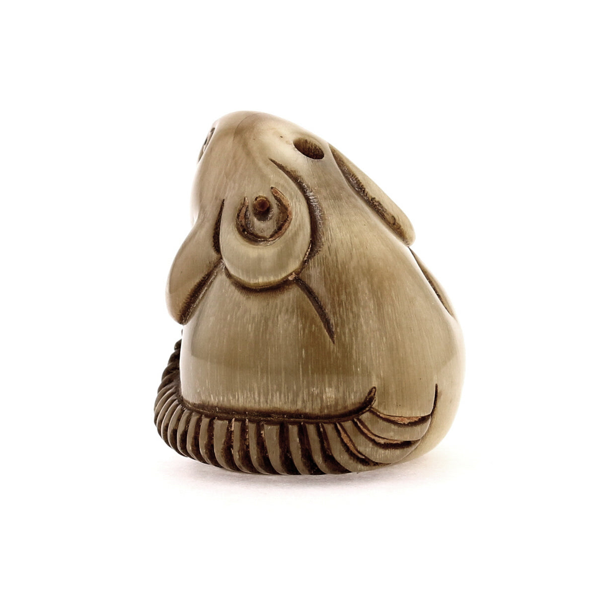 1950s Rhino Horn Carving: The Curious Mouse