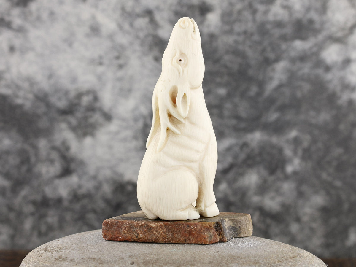 1950s Ivory Netsuke: Stag Gazing to the Heavens