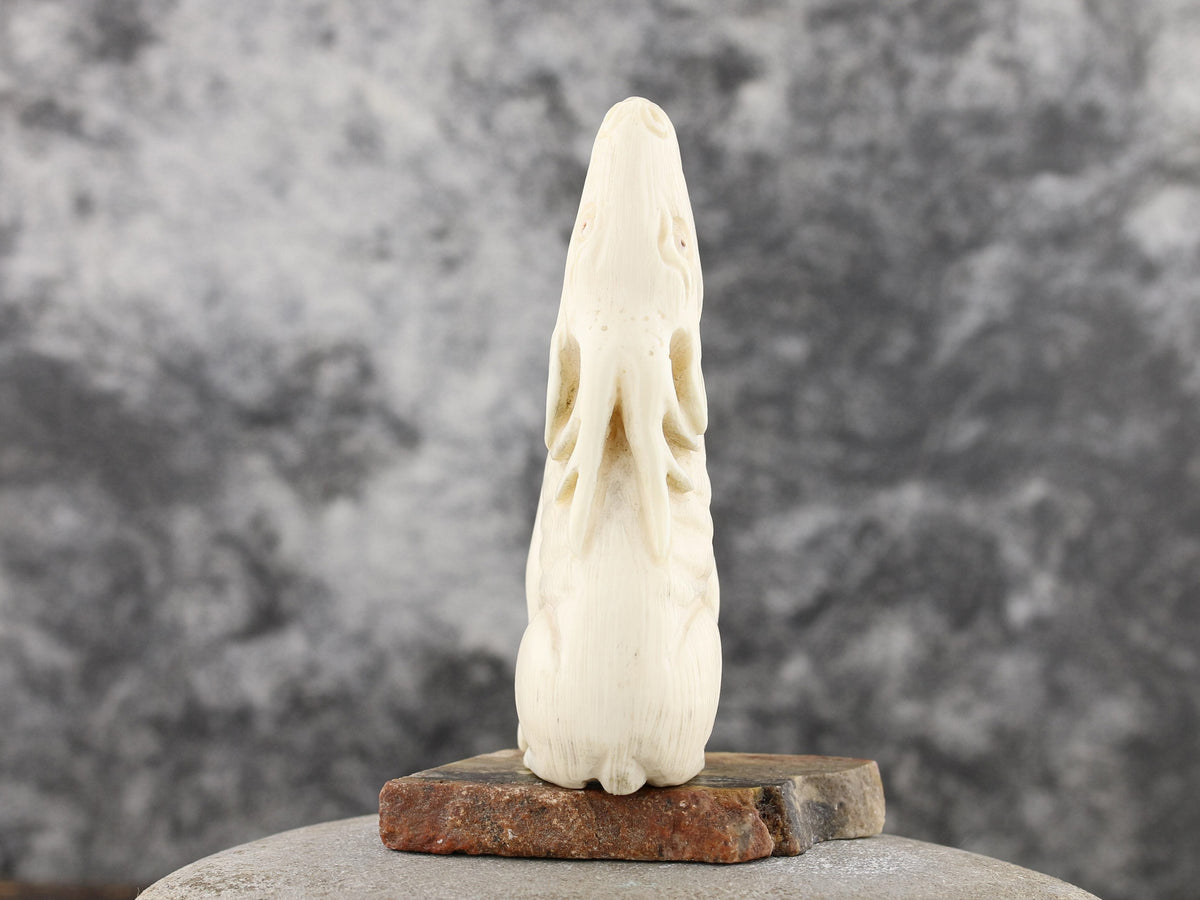 1950s Ivory Netsuke: Stag Gazing to the Heavens