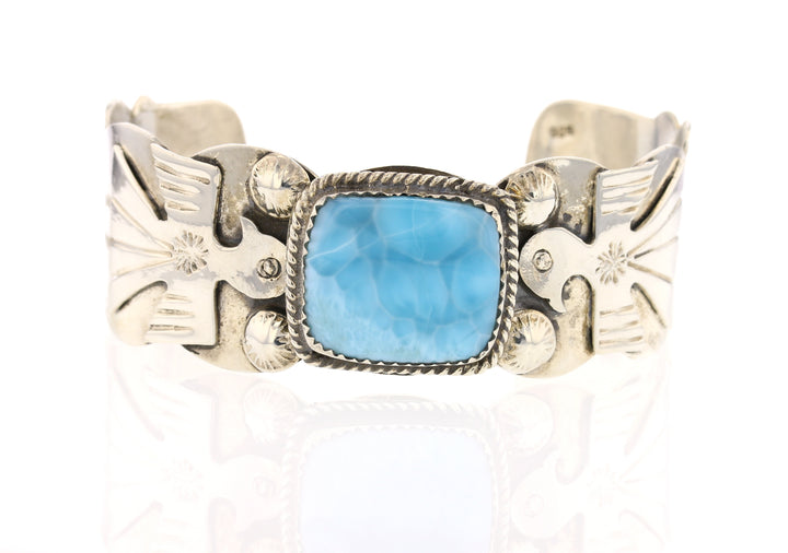 Larimar Navajo Bird Cuff Bracelet