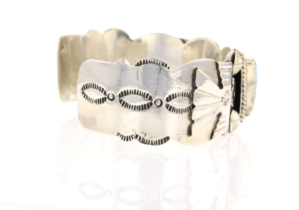 Larimar Navajo Bird Cuff Bracelet