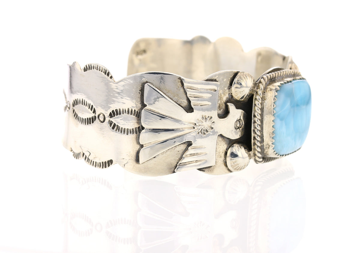 Larimar Navajo Bird Cuff Bracelet