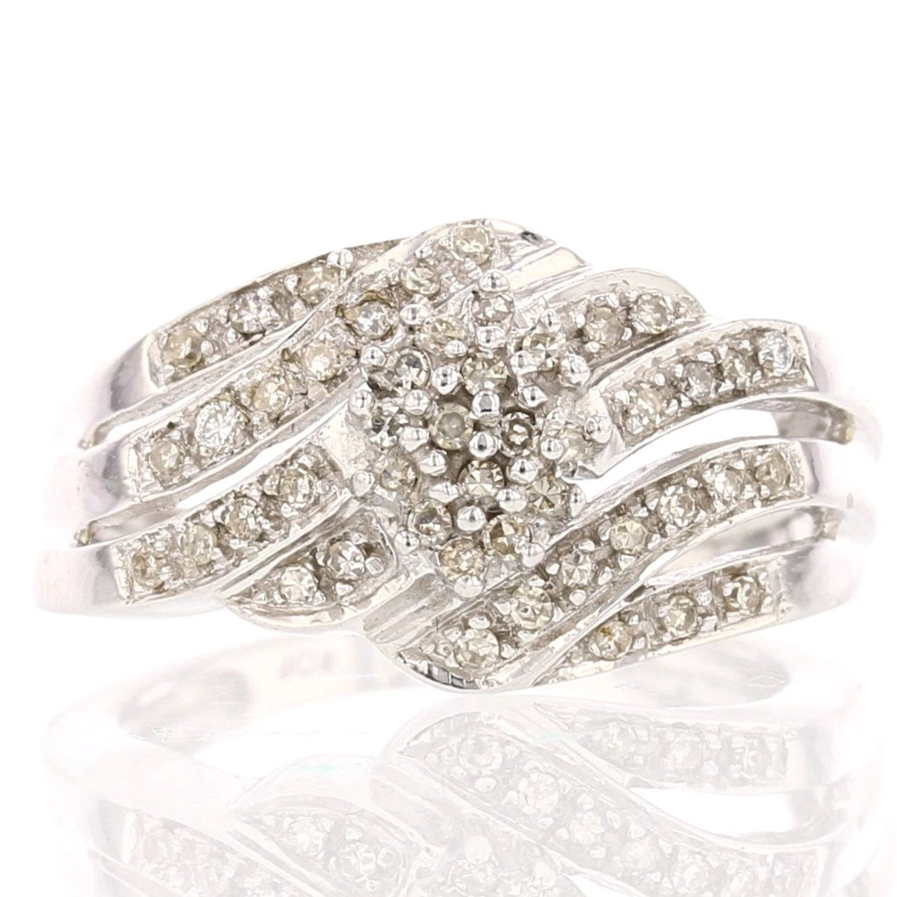Cluster Diamond Bridal Ring - David's Antiques & Jewelry
