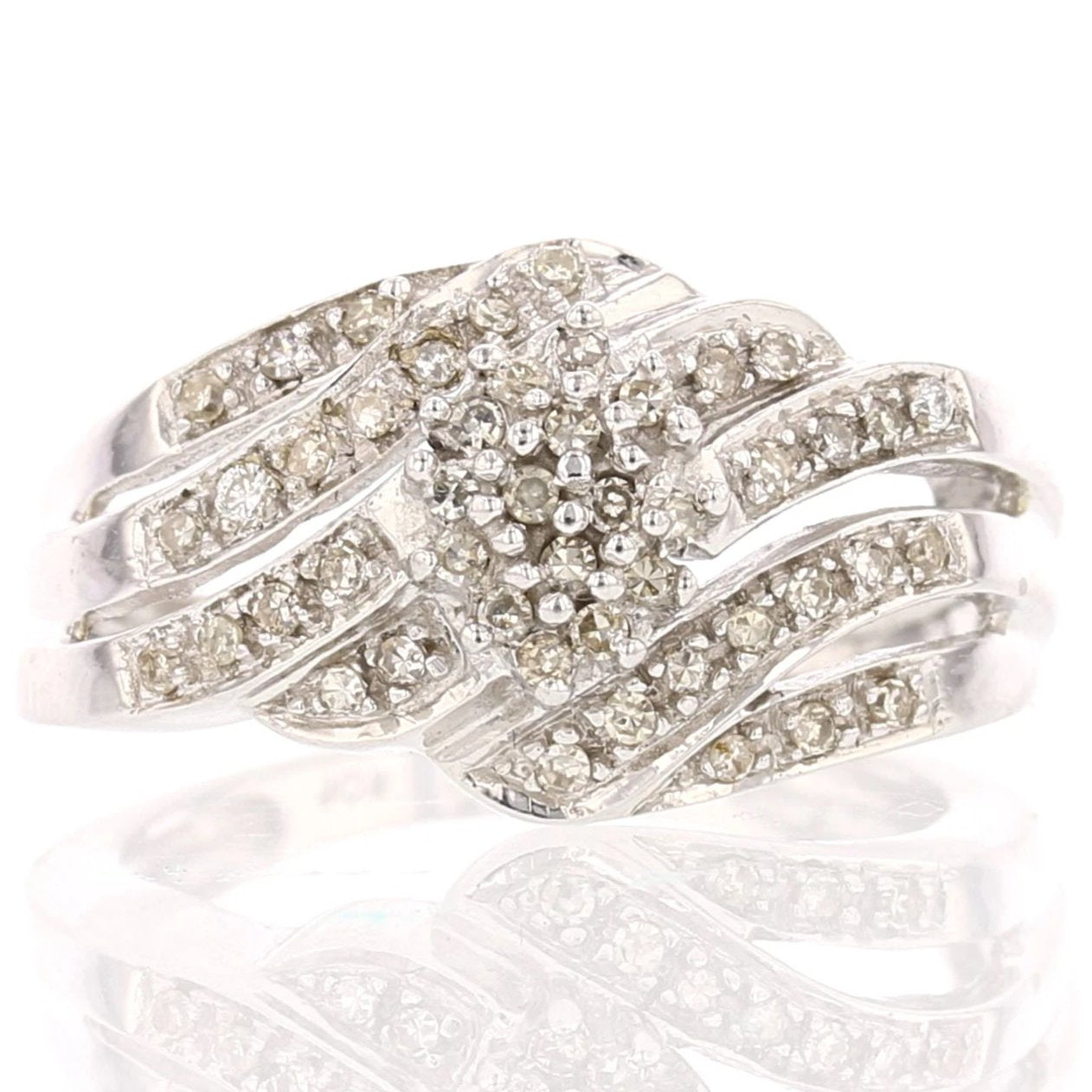 Cluster Diamond Bridal Ring - David's Antiques & Jewelry