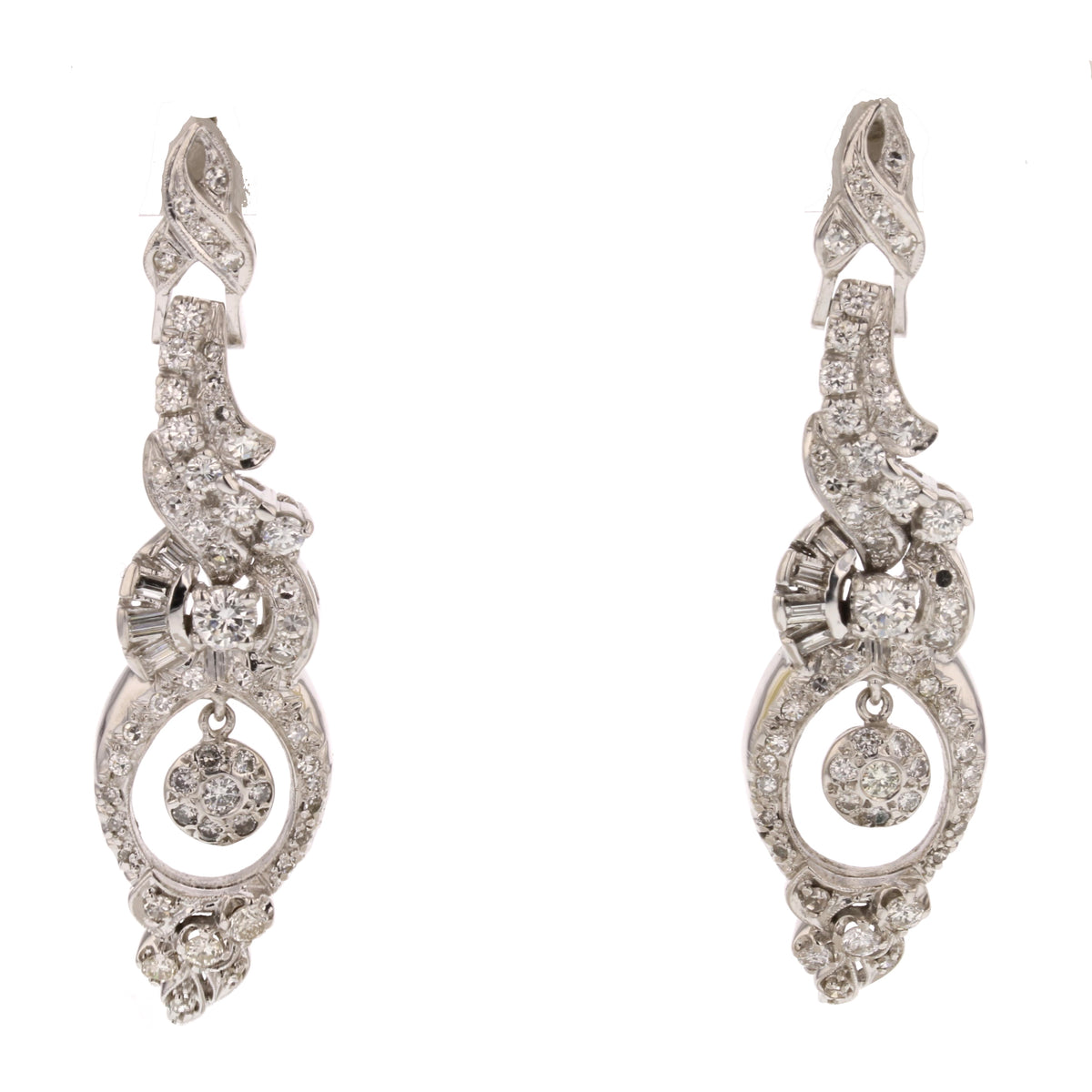 Front view of both earrings 