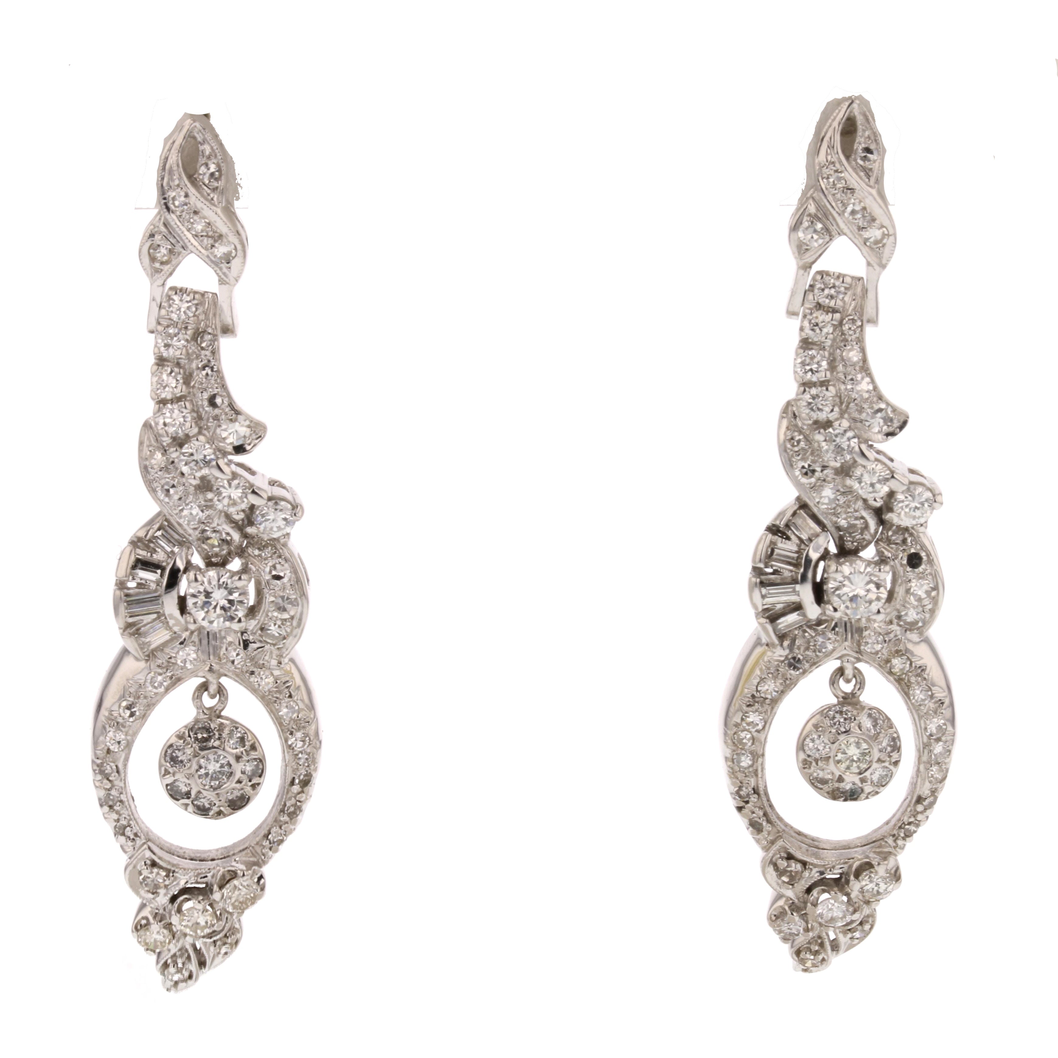 Front view of both earrings 