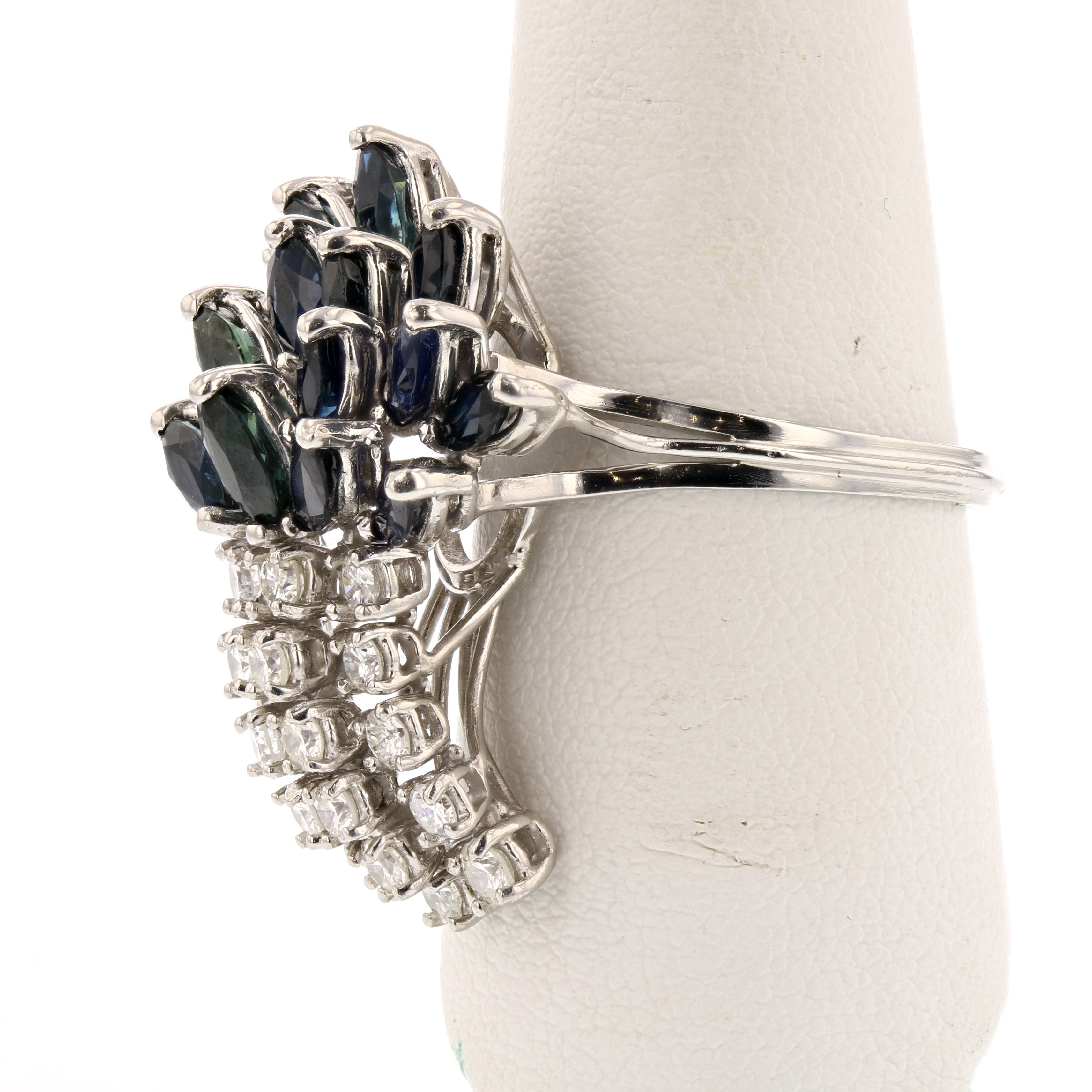 Side view of the ring on a finger 