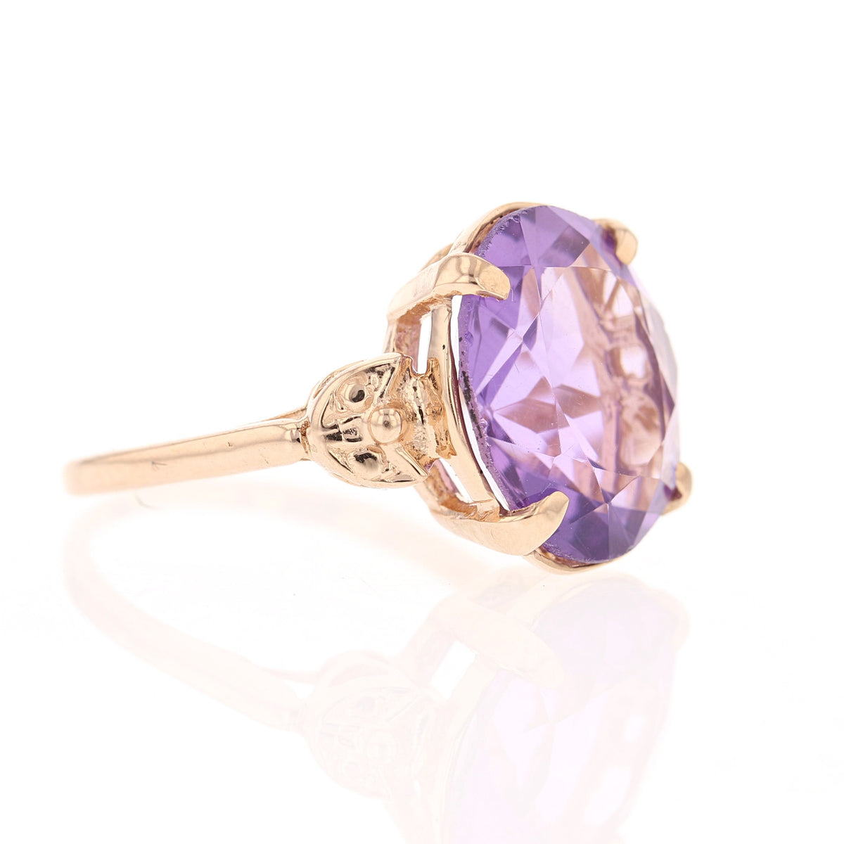 Purple Amethyst Oval Ring