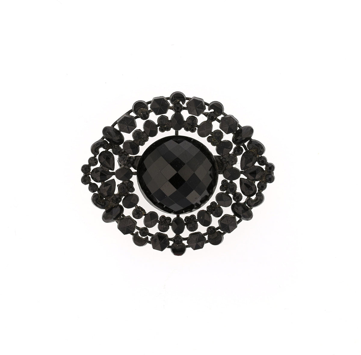 Antique Victorian French Jet Brooch - David's Antiques & Jewelry