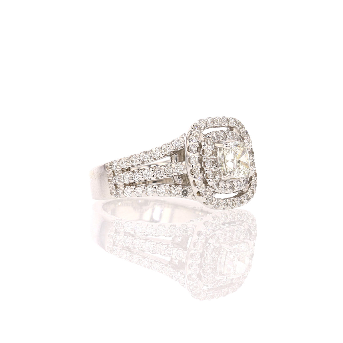 Diamond Cushion Ring in GIA Graded