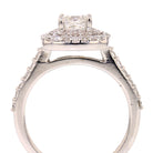 14K White Gold GIA Graded Diamond Cushion Ring - David's Antiques & Jewelry