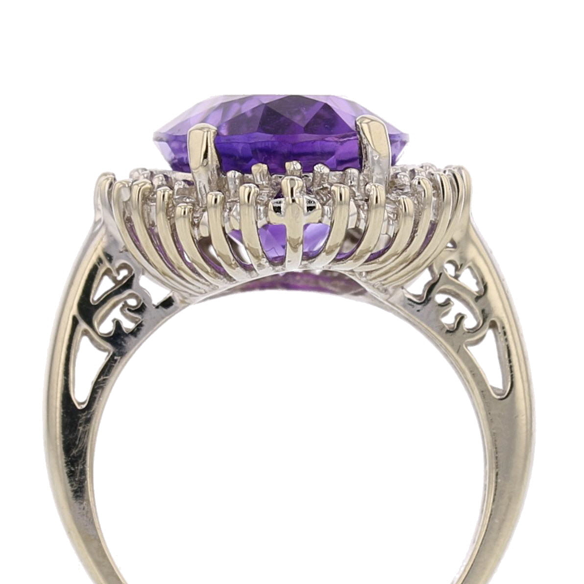 Amethyst  & Diamond Ring - David's Antiques & Jewelry