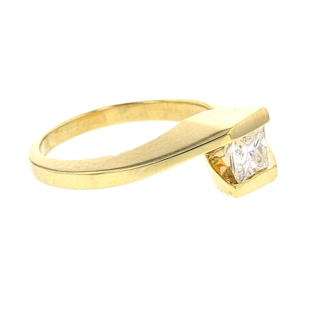 14KYG Yellow Gold Princess Cut Diamond Ring