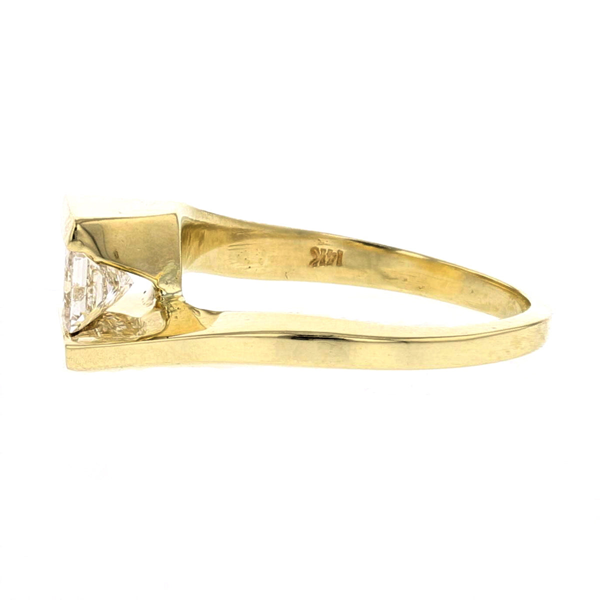 14KYG Yellow Gold Princess Cut Diamond Ring