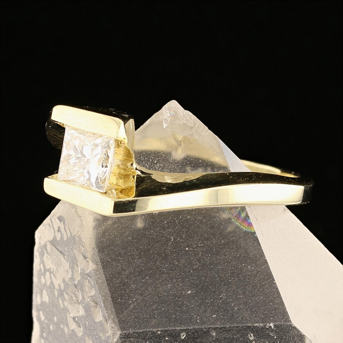 14KYG Yellow Gold Princess Cut Diamond Ring