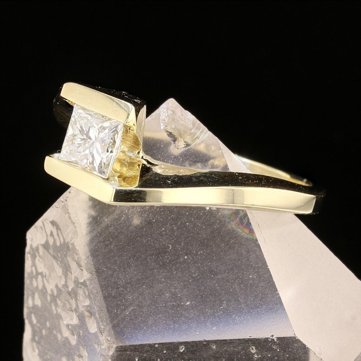 14KYG Yellow Gold Princess Cut Diamond Ring