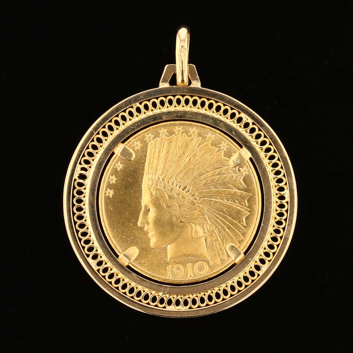 1910 Indian Head Replica Coin Pendant