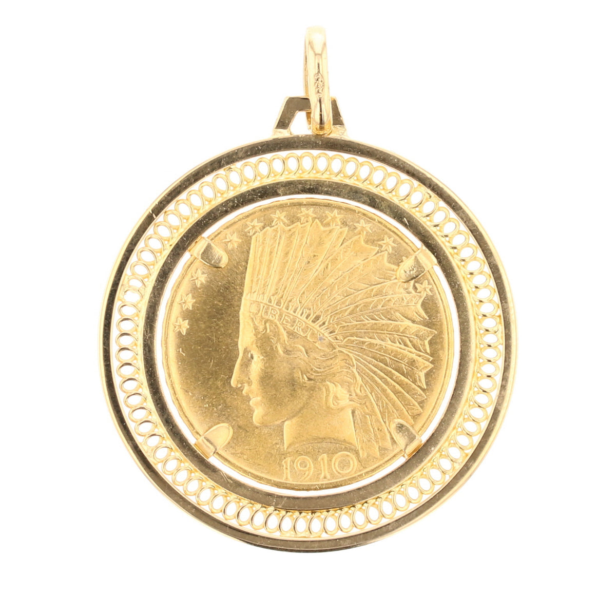 1910 Indian Head Replica Coin Pendant
